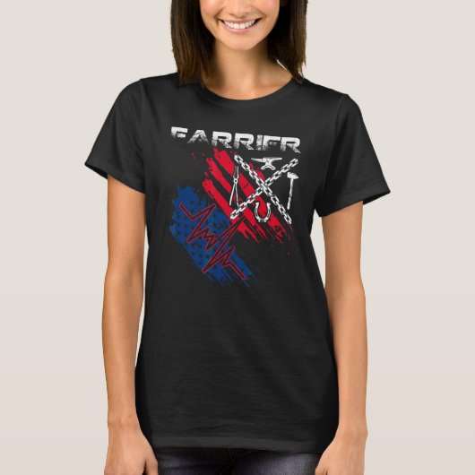 Amerikaanse Vlaggenschipster Heartbeat Blacksmith T-shirt (Voorkant)