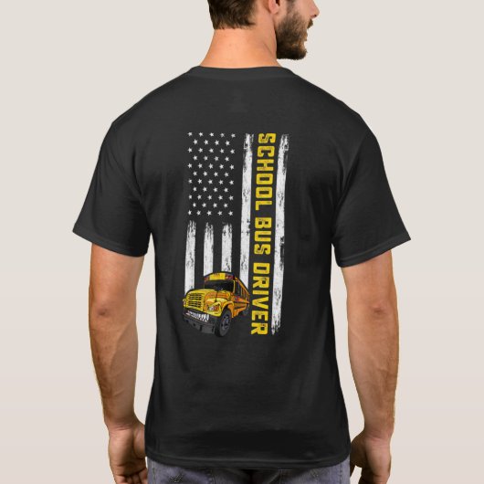 Amerikaanse Vlaggenscholierijder Verenigde Staten T-shirt (Achterkant)
