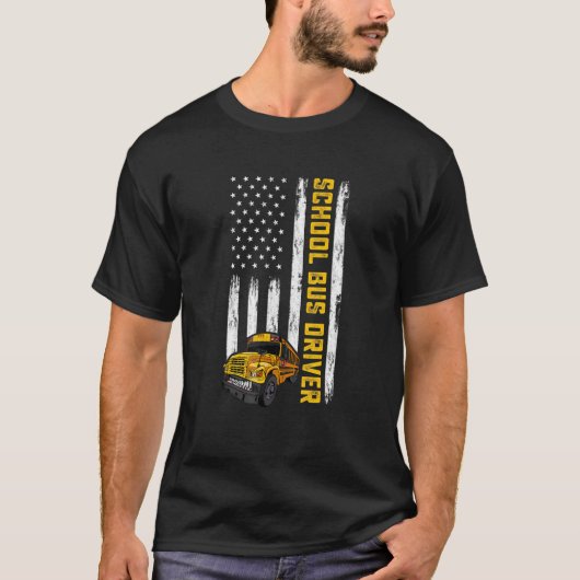 Amerikaanse Vlaggenscholierijder Verenigde Staten  T-shirt (Voorkant)