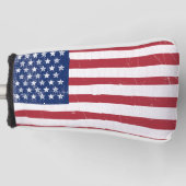 Amerikaanse Vlaggenschuur Schilderen  Rustiek Amer Golfheadcover (Voorkant)