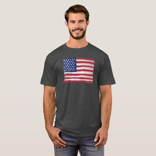 Amerikaanse Vlaggenschuur Schilderen  Rustiek Amer T-shirt (Voorkant volledig)