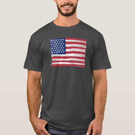 Amerikaanse Vlaggenschuur Schilderen  Rustiek Amer T-shirt (Voorkant)