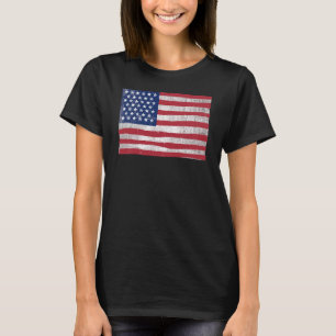 Amerikaanse Vlaggenschuur Schilderen  Rustiek Amer T-shirt