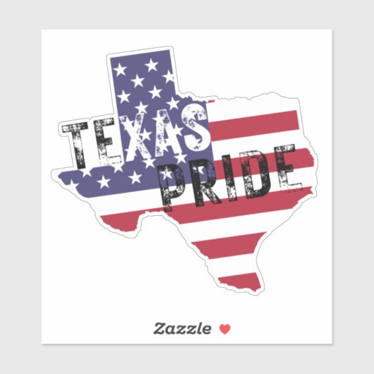 Amerikaanse vlaggenstaat Texas Pride Rustic Tough  Sticker (Vel)
