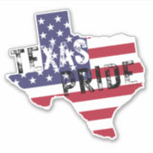 Amerikaanse vlaggenstaat Texas Pride Rustic Tough  Sticker (Voorkant)