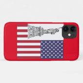 Amerikaanse vlaggenstaat van vrijheid Case-Mate iPhone case (Achterkant (horizontaal))