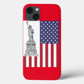 Amerikaanse vlaggenstaat van vrijheid Case-Mate iPhone case (Achterkant)