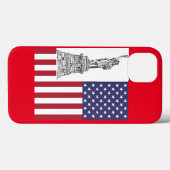 Amerikaanse vlaggenstaat van vrijheid Case-Mate iPhone case (Achterkant (horizontaal))