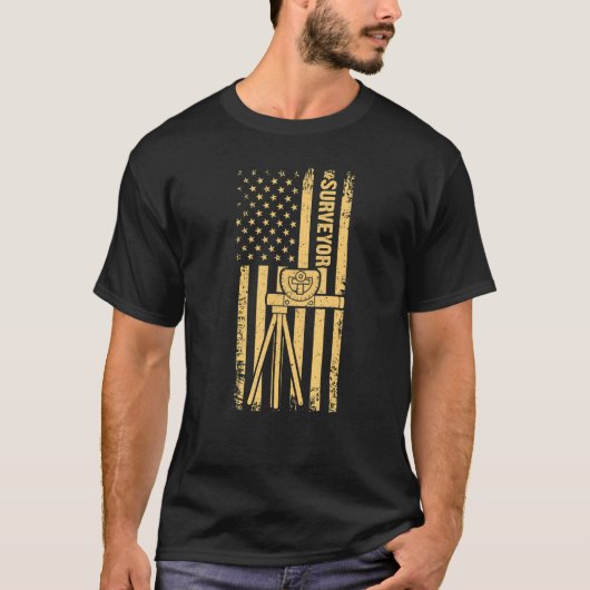 Amerikaanse vlaggenstaatenquête — Landexaminator P T-shirt (Voorkant)