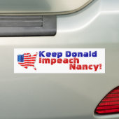 Amerikaanse vlaggenstaatpolitiek houdt Donald impe Bumpersticker (Op auto)