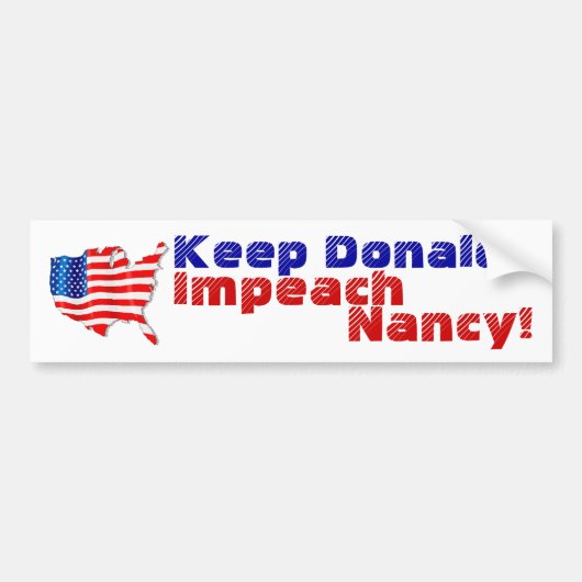Amerikaanse vlaggenstaatpolitiek houdt Donald impe Bumpersticker (Voorkant)