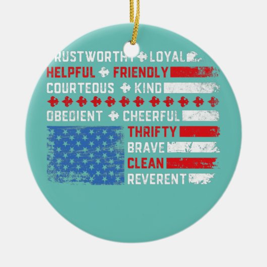  Amerikaanse vlaggenstaatwetgeving, vierde van Keramisch Ornament (Voorkant)