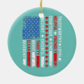 Amerikaanse vlaggenstaatwetgeving, vierde van Keramisch Ornament (Achterkant)