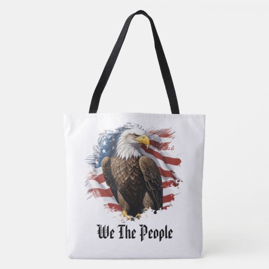 *~* Amerikaanse vlaggensterren AP27 Eagle Patrioti Tote Bag (Voorkant)
