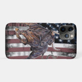 Amerikaanse Vlaggenstier Case-Mate iPhone Case (Achterkant (horizontaal))