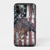 Amerikaanse Vlaggenstier Case-Mate iPhone Case (Achterkant)