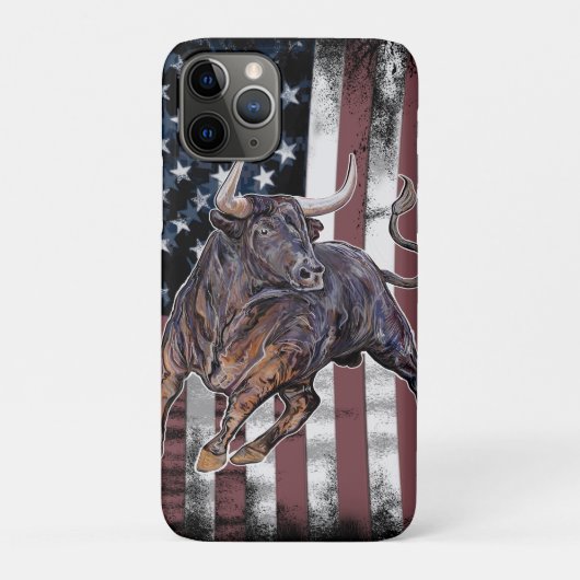 Amerikaanse Vlaggenstier Case-Mate iPhone Case (Achterkant)