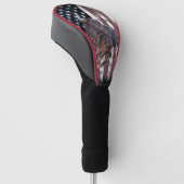 Amerikaanse Vlaggenstier Golfheadcover (Schuin)