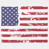 -Amerikaanse Vlaggenvegenbank Fleece Deken (Voorkant (Horizontaal))