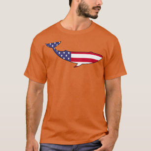 Amerikaanse vlaggenwalvis Happy 4 juli T-shirt