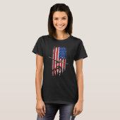 Amerikaanse vlaggesleider Pilot 4 juli T-shirt (Voorkant volledig)