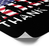 Amerikaanse vlaggeSoldaten Dank u Memorial Day P Poster (Hoek)