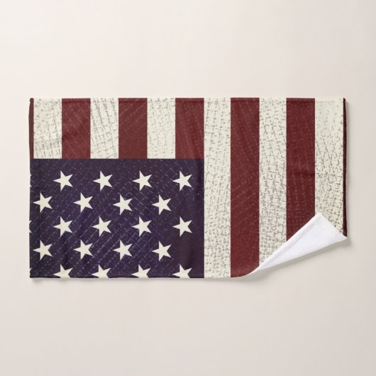 Amerikaanse vlaggestaar stroop Bad Handdoek (Handdoek)