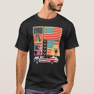 Amerikaanse vlaggestampen Verenigde Staten T-shirt