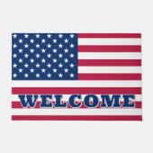 Amerikaanse vlaggestaren en -staven deurmat (Voorkant)