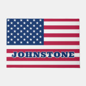 Amerikaanse vlaggestaren en -staven deurmat (Voorkant)