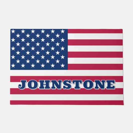 Amerikaanse vlaggestaren en -staven deurmat (Voorkant)