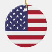 Amerikaanse vlaggestaren en -staven keramisch ornament (Voorkant)