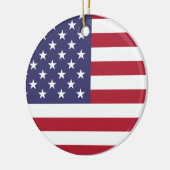 Amerikaanse vlaggestaren en -staven keramisch ornament (Links)