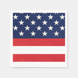 Amerikaanse vlaggestaren en -staven servet