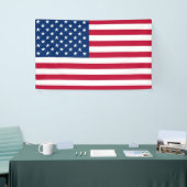 Amerikaanse vlaggestaren en -staven spandoek (Beurs)