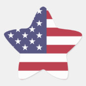 Amerikaanse vlaggestaren en -staven ster sticker (Voorkant)