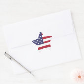 Amerikaanse vlaggestaren en -staven ster sticker (Envelop)