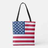 Amerikaanse vlaggestaren en -staven tote bag (Achterkant)