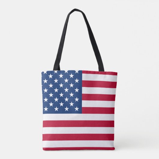 Amerikaanse vlaggestaren en -staven tote bag (Achterkant)