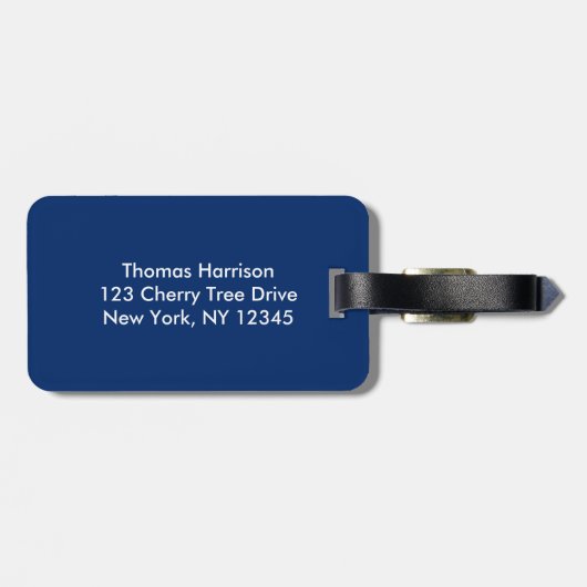 Amerikaanse vlaggestars en stripes bagagelabel (Achterkant horizontaal)