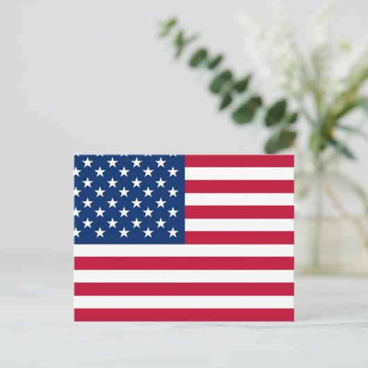 Amerikaanse vlaggestars en stripes briefkaart (Staand voorkant)