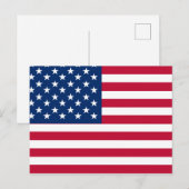 Amerikaanse vlaggestars en stripes briefkaart (Voorkant / Achterkant)