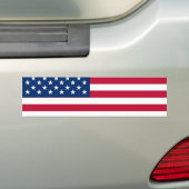 Amerikaanse vlaggestars en stripes bumpersticker (Op auto)