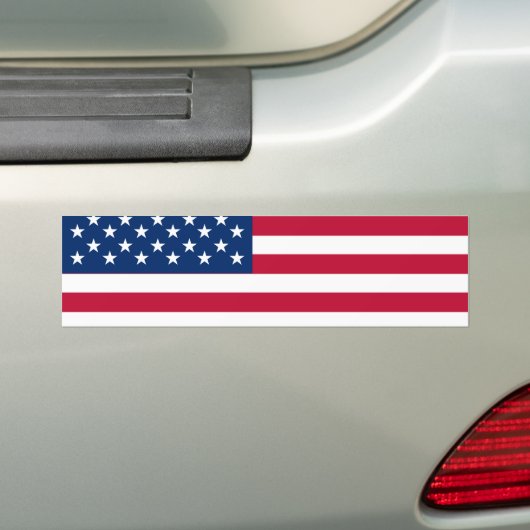 Amerikaanse vlaggestars en stripes bumpersticker (Op auto)