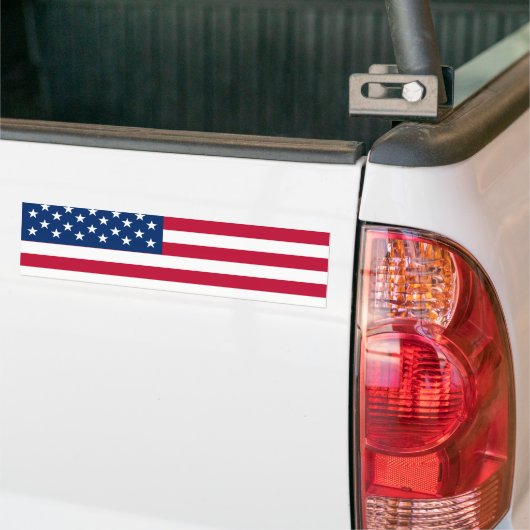 Amerikaanse vlaggestars en stripes bumpersticker (Op Truck)