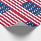 Amerikaanse vlaggestars en stripes cadeaupapier (Hoek)