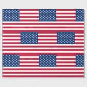 Amerikaanse vlaggestars en stripes cadeaupapier (Vlak)
