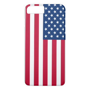 Amerikaanse vlaggestars en stripes 	iPhone 8/7 plus hoesje