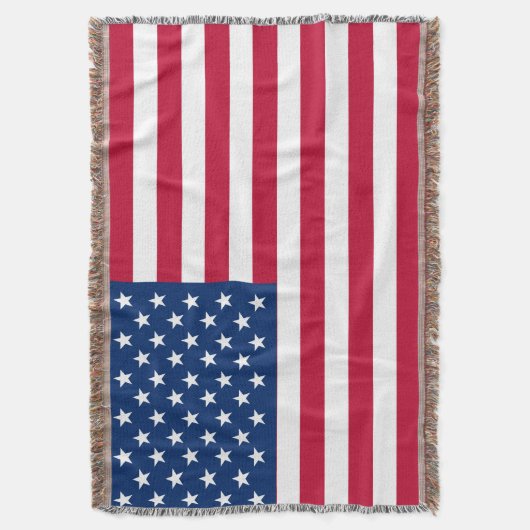 Amerikaanse vlaggestars en stripes deken (Voorkant Verticaal)