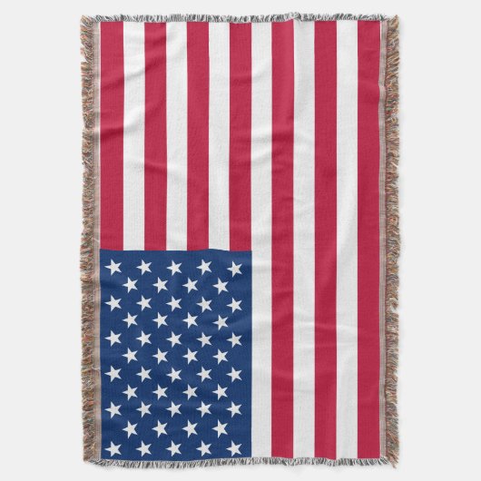 Amerikaanse vlaggestars en stripes deken (Voorkant Verticaal)